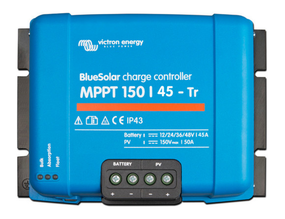 Victron BlueSolar Charge Controller 12/24/36/48v - 150/45 - Terminal Clamp Connection